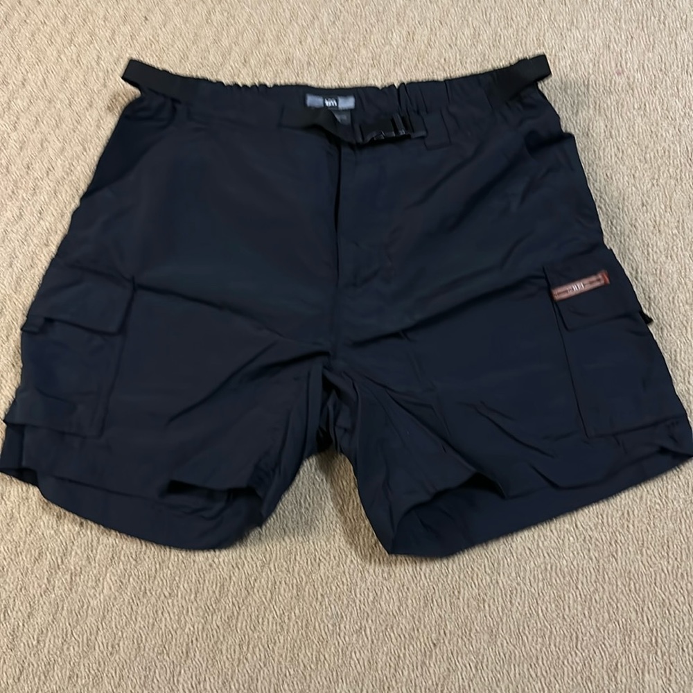 REI Black Cargo Belted Nylon Hiking Shorts Women’s sz 10 Tactical UPF 50+